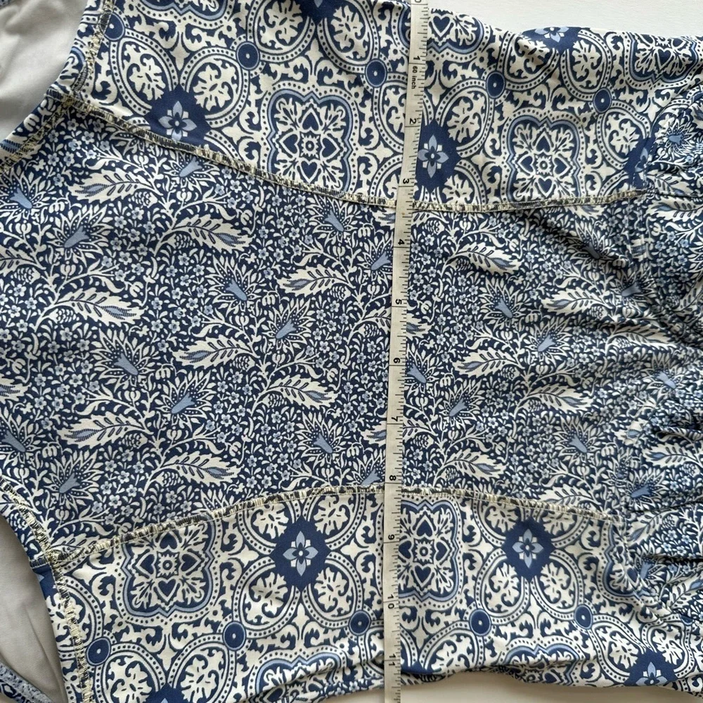 Ondademar Cassia One Piece blue white Geometric print size Small